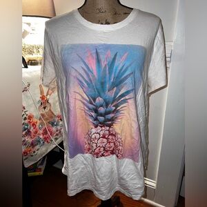 Old Navy Colorful Pineapple Graphic T-Shirt Size XL